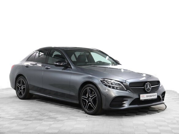 2019 Mercedes-Benz C-Класс 200 IV (W205) Рестайлинг, серый, 3650000 рублей - вид 2
