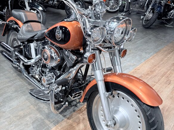 2008 Harley-Davidson Fat Boy, оранжевый, 1099000 рублей - вид 13