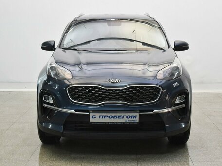 2019 Kia Sportage IV Рестайлинг, синий, 1920000 рублей, вид 2