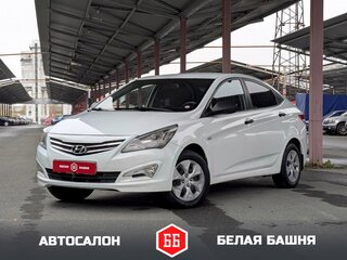 2014 Hyundai Solaris I Рестайлинг, белый, 648900 рублей, вид 1