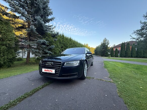 2016 Audi A8 Long III (D4) Рестайлинг, синий, 2450000 рублей - вид 2