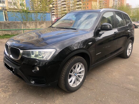2015 BMW X3 20d xDrive II (F25) Рестайлинг, чёрный - вид 2