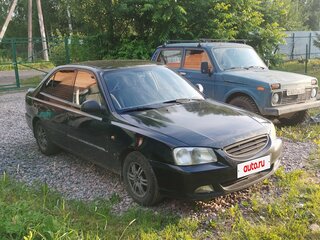 2008 Hyundai Accent ТагАЗ II, чёрный, 370000 рублей, вид 2