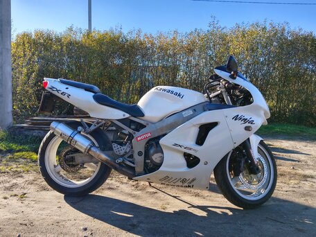 1999 Kawasaki ZX-6R Ninja, белый, 290000 рублей, вид 1