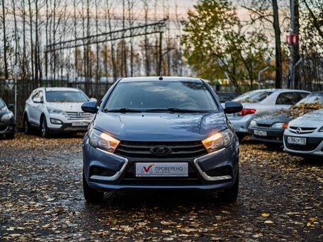 2016 Lada (ВАЗ) Vesta I, синий, 633000 рублей, вид 3