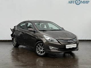 2015 Hyundai Solaris I Рестайлинг, коричневый, 515000 рублей, вид 3