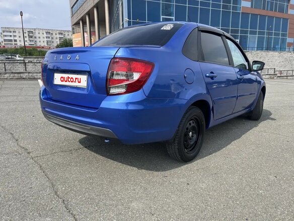 2021 Lada (ВАЗ) Granta I Рестайлинг, синий, 645000 рублей - вид 4