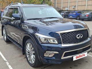 2017 Infiniti QX80 I Рестайлинг, синий, 3200000 рублей, вид 2