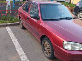 2005 Hyundai Accent ТагАЗ II, красный, 300000 рублей, вид 1