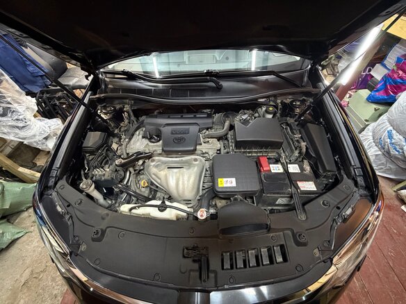 2017 Toyota Camry VII (XV50) Рестайлинг 2, чёрный, 1910000 рублей - вид 9