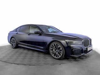 2021 BMW 7 серии Long 750Li xDrive VI (G11/G12) Рестайлинг, синий, 6850000 рублей, вид 3