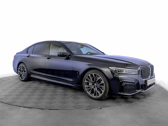 2021 BMW 7 серии Long 750Li xDrive VI (G11/G12) Рестайлинг, синий, 6750000 рублей - вид 3