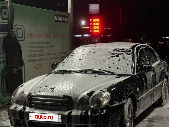 2007 Hyundai Sonata ТагАЗ IV (EF) Рестайлинг, чёрный, 470000 рублей