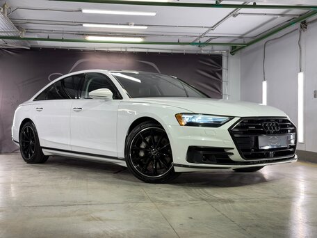 2019 Audi A8 Long 55 TFSI IV (D5), белый, 4950000 рублей, вид 2