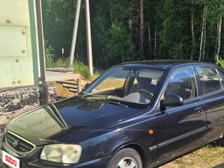 2006 Hyundai Accent ТагАЗ II, чёрный, 400000 рублей, вид 2