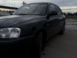 2007 Hyundai Accent ТагАЗ II, чёрный, 209000 рублей, вид 2