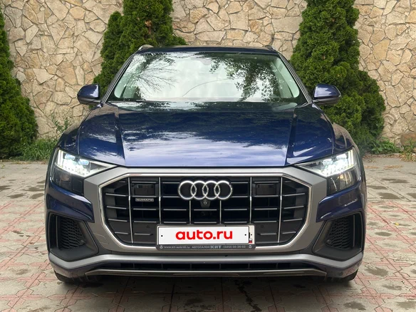2018 Audi Q8 55 TFSI I (4M), синий, 3900000 рублей