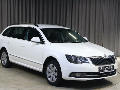 2014 Skoda Superb DSG II Рестайлинг, белый, 1149000 рублей, вид 3