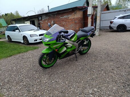 1998 Kawasaki ZX-6R Ninja, зелёный, 310000 рублей, вид 2