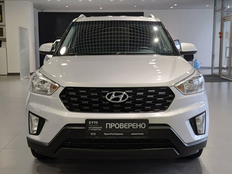 2021 Hyundai Creta I Рестайлинг, серебристый, 1737000 рублей, вид 2