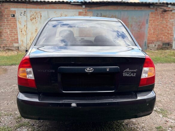 2008 Hyundai Accent ТагАЗ II, чёрный - вид 3