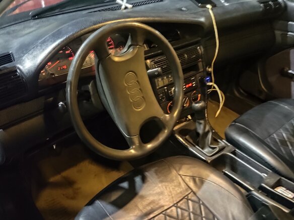 1992 Audi 100 IV (C4), пурпурный, 230000 рублей - вид 6