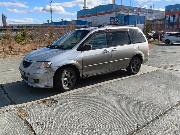 2002 Mazda MPV II (LW), серебристый, 550000 рублей - вид 3