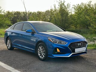 2018 Hyundai Sonata VII (LF) Рестайлинг, синий, 1485000 рублей, вид 4