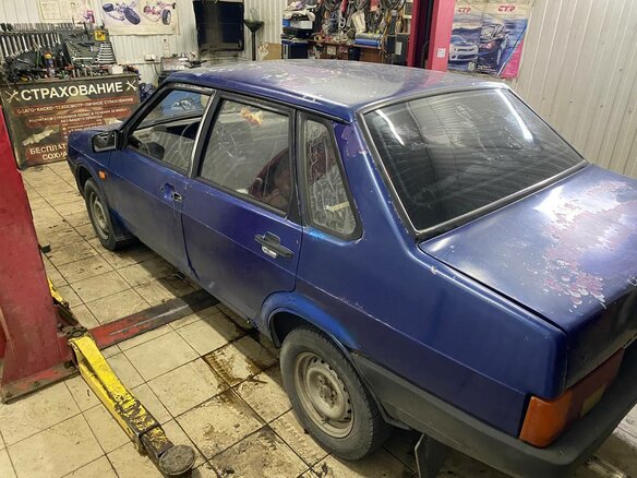 1996 Lada (ВАЗ) 21099, синий, 50000 рублей - вид 4