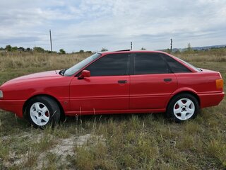 1991 Audi 80 IV (B3), красный, 395000 рублей, вид 2