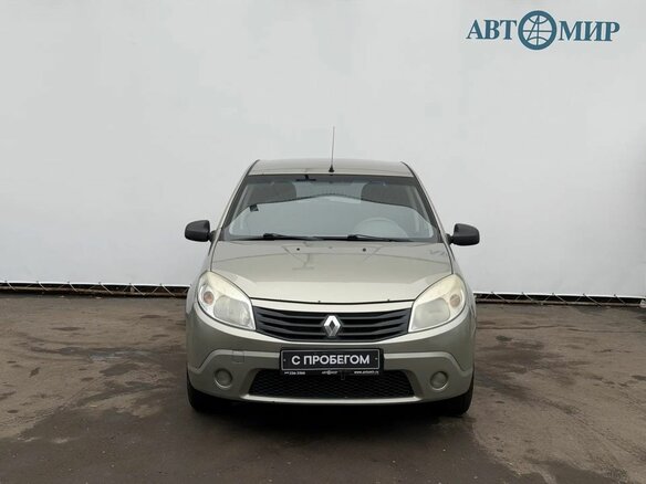 2010 Renault Sandero I, бежевый, 390000 рублей - вид 1