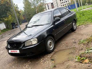 2009 Hyundai Accent ТагАЗ II, чёрный, 200000 рублей, вид 1