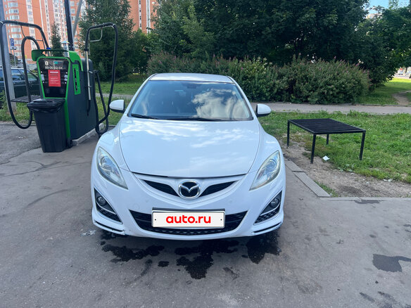 2012 Mazda 6 II (GH) Рестайлинг, белый, 1150000 рублей