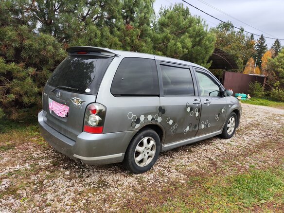 2004 Mazda MPV II (LW) Рестайлинг, серый, 320000 рублей - вид 3