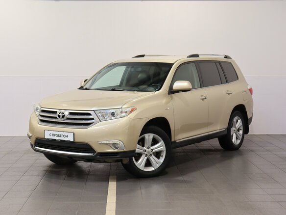 2010 Toyota Highlander II (XU40) Рестайлинг, бежевый - вид 1