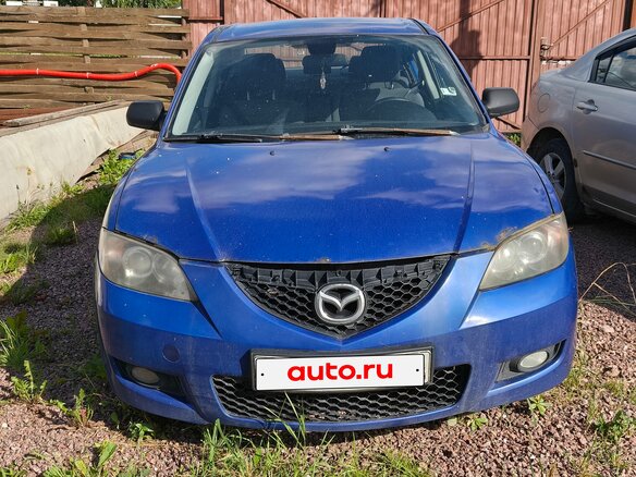 2008 Mazda 3 I (BK) Рестайлинг, синий, 300000 рублей - вид 1
