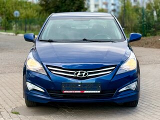 2016 Hyundai Solaris I Рестайлинг, синий, 878000 рублей, вид 2