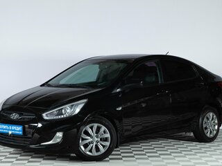 2013 Hyundai Solaris I, чёрный, 629000 рублей, вид 3