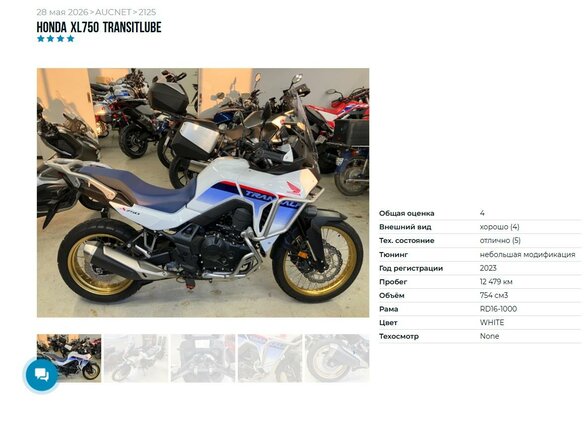 2023 Honda XL750 Transalp, белый, 1099000 рублей - вид 8