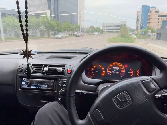 1997 Honda Civic Ferio II, синий, 210000 рублей - вид 4