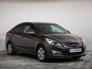2014 Hyundai Solaris I Рестайлинг, коричневый, 733777 рублей, вид 3
