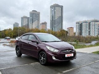 2012 Hyundai Solaris I, фиолетовый, 620000 рублей, вид 4