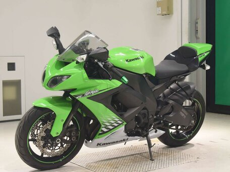 2010 Kawasaki ZX-10R Ninja, зелёный, 895000 рублей, вид 4