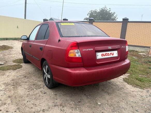 2005 Hyundai Accent ТагАЗ II, красный, 340000 рублей - вид 3