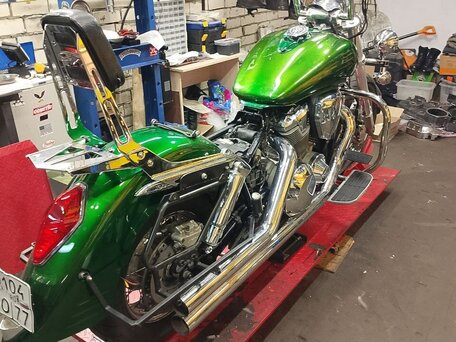 2003 Honda VTX 1800, зелёный, 880000 рублей, вид 5