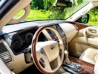 2015 Infiniti QX80 I Рестайлинг, синий, 3150000 рублей, вид 4