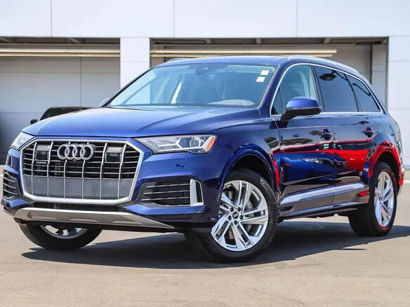 2023 Audi Q7 45 TFSI II (4M) Рестайлинг, синий