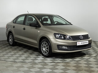 2017 Volkswagen Polo V Рестайлинг, бежевый, 999700 рублей, вид 3