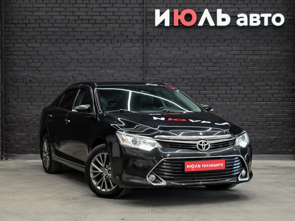 2016 Toyota Camry VII (XV50) Рестайлинг, чёрный, 1720000 рублей - вид 3