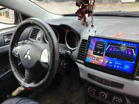 2007 Mitsubishi Lancer X, синий, 450000 рублей - вид 12
